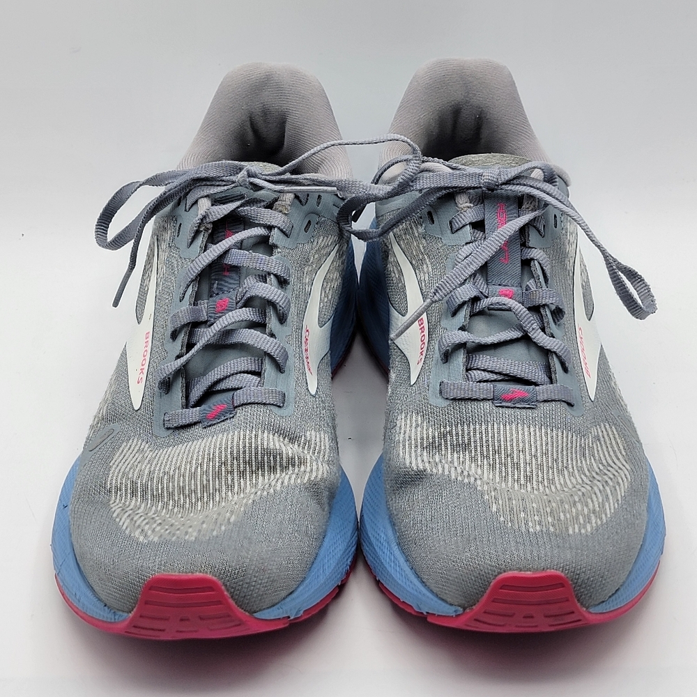 Brooks Women's Gray and Blue‎ Running Shoes Size 8.5  #1672 - Picture 2 of 9